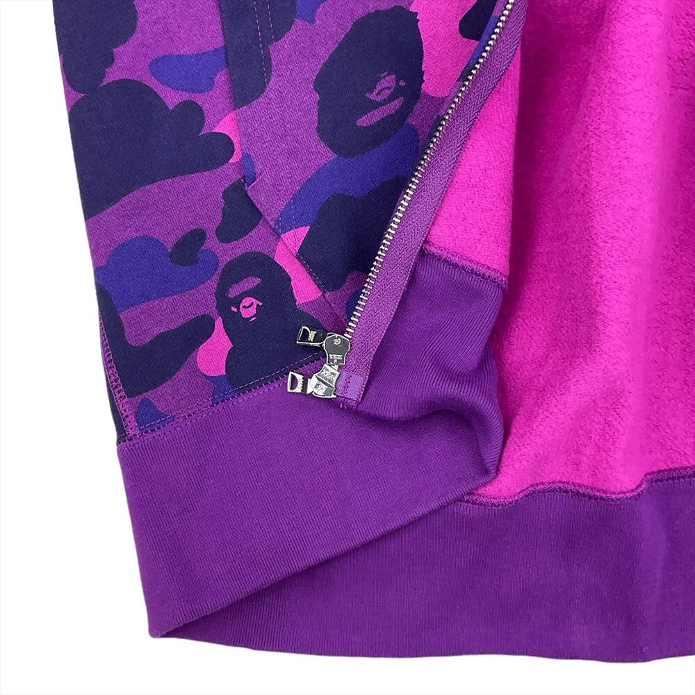 BAPE Color Camo Shark WGM Full Zip Hoodie Purple | A Bathing Ape - Picture 12 of 12